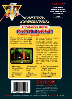 Ghosts'n Goblins (USA) box cover back